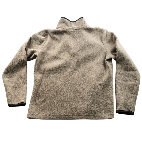 Old Navy Womens Fleece Jacket Medium Pullover Beige 1/4 Zip Cozy Outdoors Casual - Picture 2 of 12